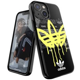 【取扱終了製品】adidas Originals Summer Graffiti iPhone 13 mini Black/Yellow〔アディダス〕