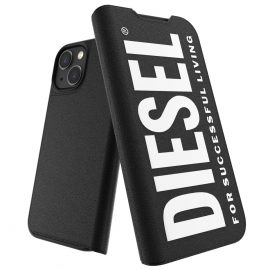 【取扱終了製品】DIESEL Booklet Case iPhone 13 mini Black/White〔ディーゼル〕