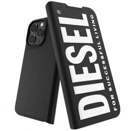 【取扱終了製品】DIESEL Booklet Case iPhone 13 Pro Black/White〔ディーゼル〕