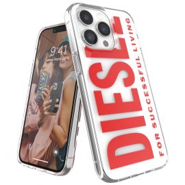 DIESEL Graphic iPhone 13 Pro White/Red〔ディーゼル〕