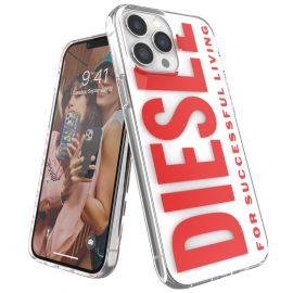 【取扱終了製品】DIESEL Graphic iPhone 13 Pro Max White/Red〔ディーゼル〕