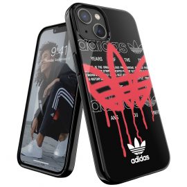 【取扱終了製品】adidas Originals Summer Graffiti iPhone 13 Black/Pink〔アディダス〕