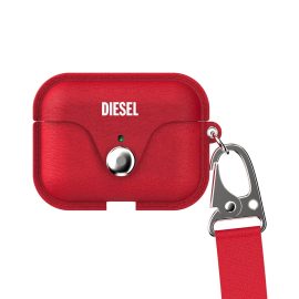 【取扱終了製品】DIESEL Leather Look for AirPods Pro Red/ White〔ディーゼル〕