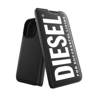 【取扱終了商品】DIESEL Booklet iPhone 14 Pro Black/White〔ディーゼル〕