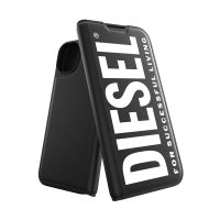 【取扱終了製品】DIESEL Booklet iPhone 14 Plus Black/White〔ディーゼル〕