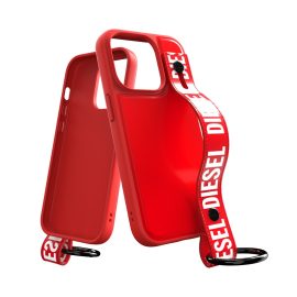 DIESEL Handstrap Case iPhone 14 Pro Red/White〔ディーゼル〕