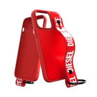 【取扱終了製品】DIESEL Handstrap Case iPhone 14 Pro Max Red/White〔ディーゼル〕