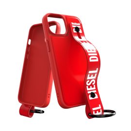 DIESEL Handstrap Case iPhone 14 Red/White〔ディーゼル〕