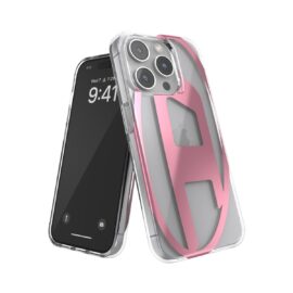 DIESEL Oval D Clear iPhone 15 Pro Blue Metallic